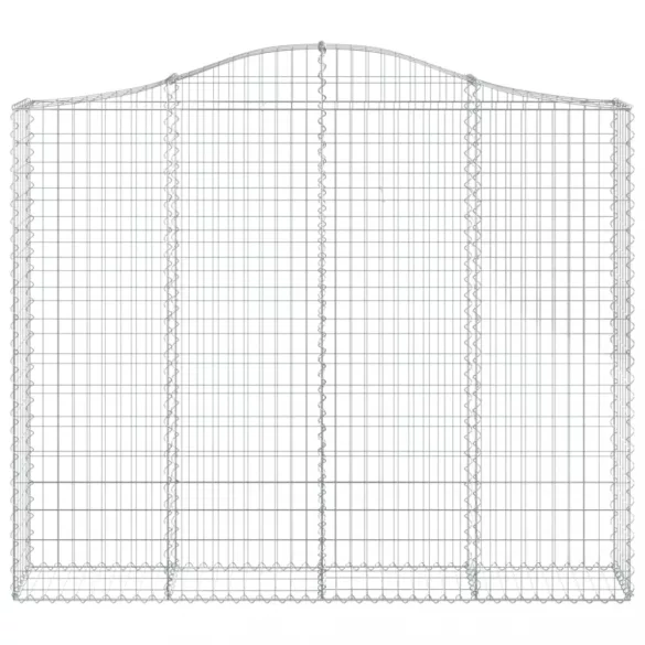 2 db íves horganyzott vas gabion kosár 200x30x160/180 cm