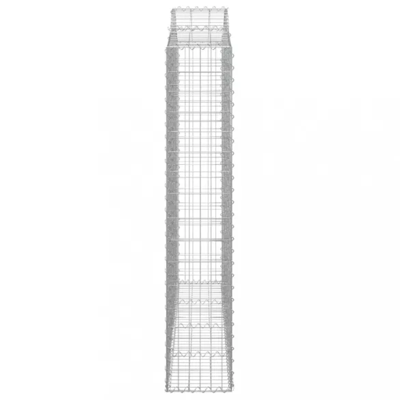 2 db íves horganyzott vas gabion kosár 200x30x160/180 cm