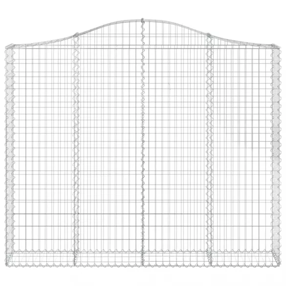 6 db íves horganyzott vas gabion kosár 200x30x160/180 cm