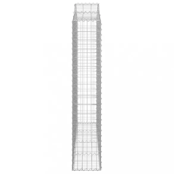6 db íves horganyzott vas gabion kosár 200x30x160/180 cm