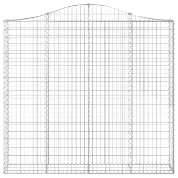 6 db íves horganyzott vas gabion kosár 200x30x180/200 cm