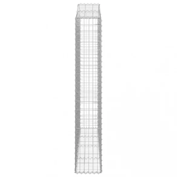 6 db íves horganyzott vas gabion kosár 200x30x180/200 cm