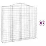 7 db íves horganyzott vas gabion kosár 200x30x180/200 cm