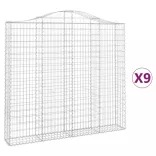 9 db íves horganyzott vas gabion kosár 200x30x180/200 cm
