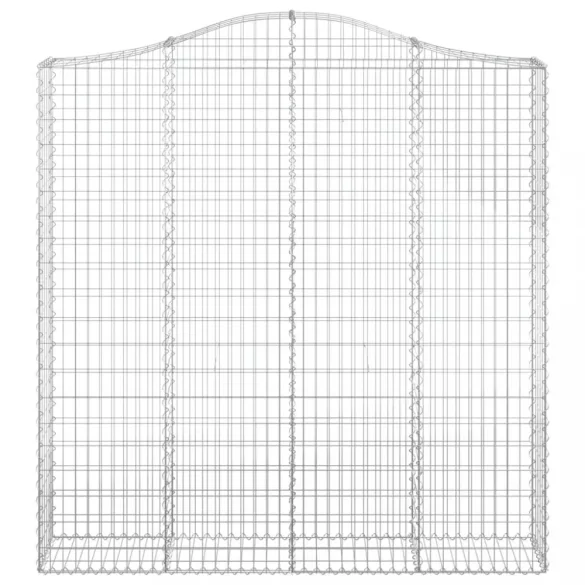 2 db íves horganyzott vas gabion kosár 200 x 30 x 200/220 cm