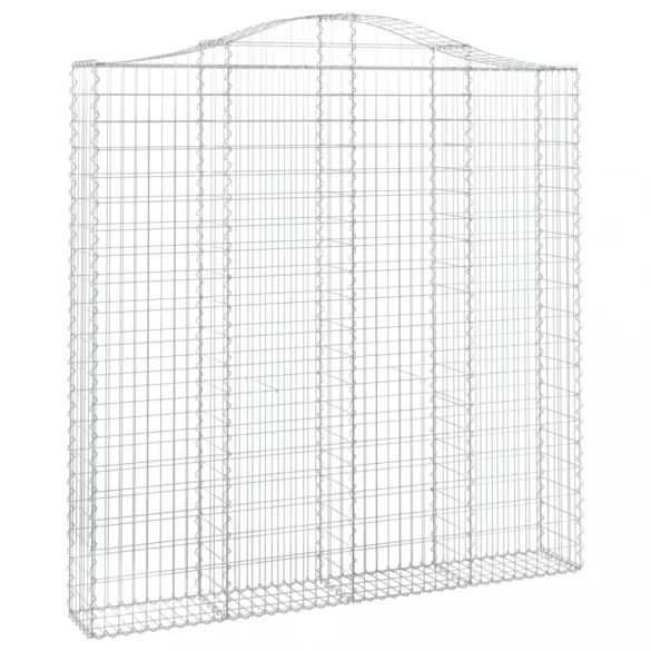 3 db íves horganyzott vas gabion kosár 200 x 30 x 200/220 cm