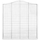 3 db íves horganyzott vas gabion kosár 200 x 30 x 200/220 cm