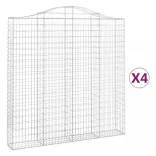 4 db íves horganyzott vas gabion kosár 200x30x200/220 cm