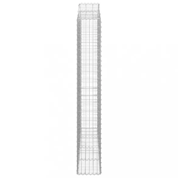 4 db íves horganyzott vas gabion kosár 200x30x200/220 cm