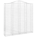 6 db íves horganyzott vas gabion kosár 200x30x200/220 cm
