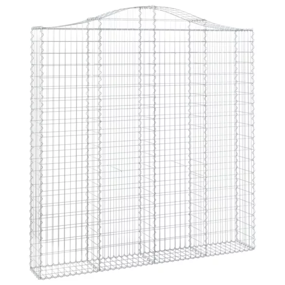 6 db íves horganyzott vas gabion kosár 200x30x200/220 cm