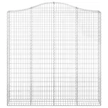 6 db íves horganyzott vas gabion kosár 200x30x200/220 cm