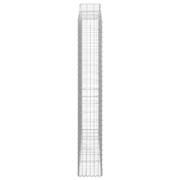 6 db íves horganyzott vas gabion kosár 200x30x200/220 cm