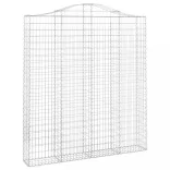 2 db íves horganyzott vas gabion kosár 200x30x220/240 cm