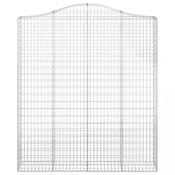 2 db íves horganyzott vas gabion kosár 200x30x220/240 cm