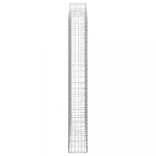2 db íves horganyzott vas gabion kosár 200x30x220/240 cm