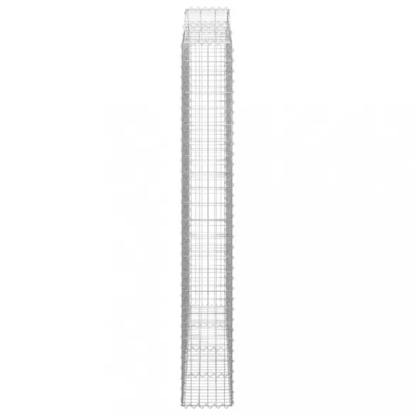 2 db íves horganyzott vas gabion kosár 200x30x220/240 cm