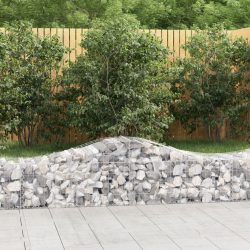 2 db íves horganyzott vas gabion kosár 200x50x40/60 cm