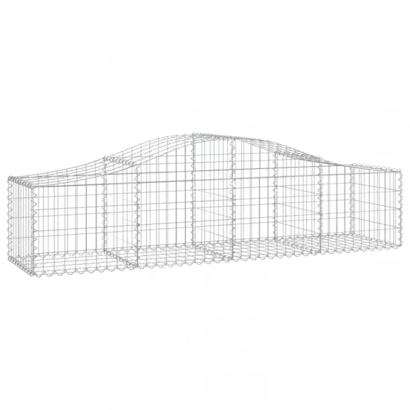2 db íves horganyzott vas gabion kosár 200x50x40/60 cm