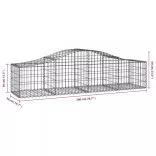 2 db íves horganyzott vas gabion kosár 200x50x40/60 cm