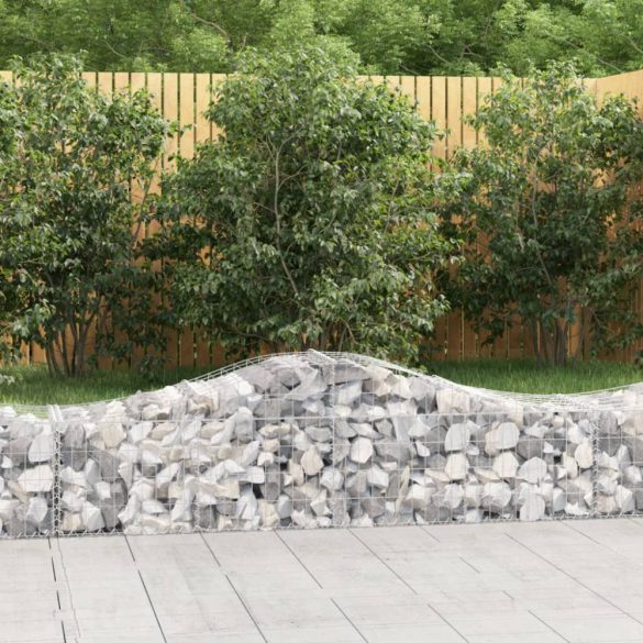 4 db íves horganyzott vas gabion kosár 200x50x40/60 cm