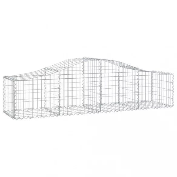 4 db íves horganyzott vas gabion kosár 200x50x40/60 cm