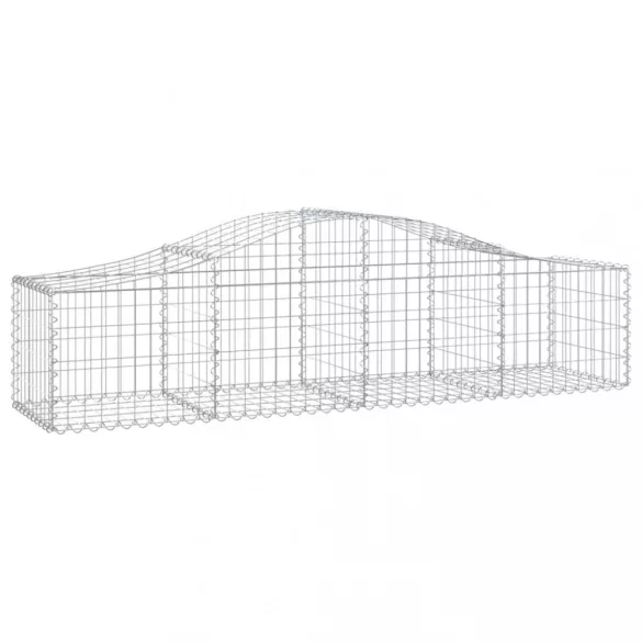 5 db íves horganyzott vas gabion kosár 200x50x40/60 cm