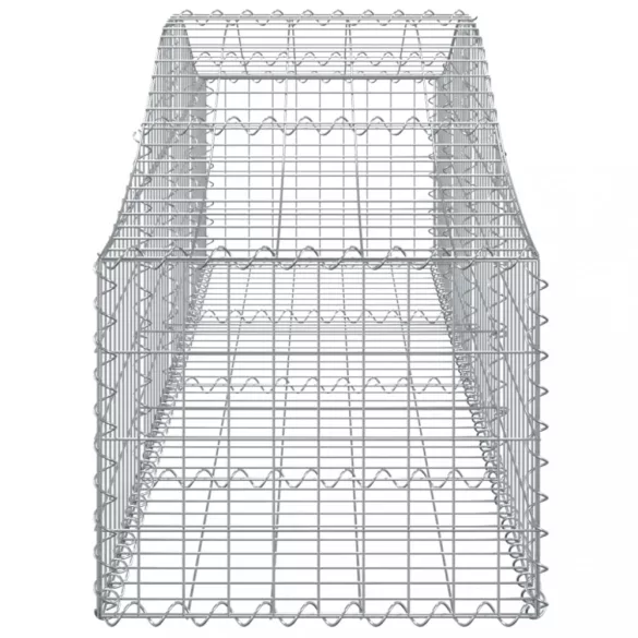 10 db íves horganyzott vas gabion kosár 200x50x40/60 cm