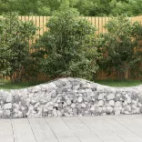 11 db íves horganyzott vas gabion kosár 200x50x40/60 cm