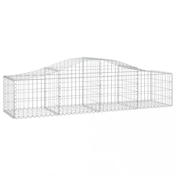 15 db íves horganyzott vas gabion kosár 200x50x40/60 cm