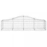 15 db íves horganyzott vas gabion kosár 200x50x40/60 cm