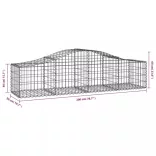 25 db íves horganyzott vas gabion kosár 200x50x40/60 cm