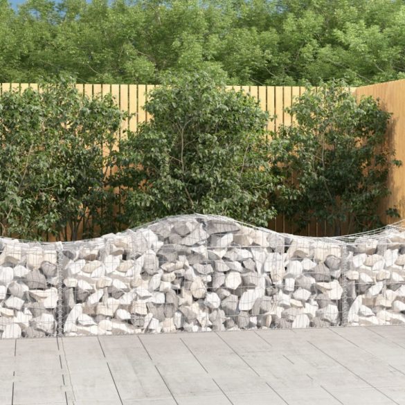 2 db íves horganyzott vas gabion kosár 200x50x60/80 cm