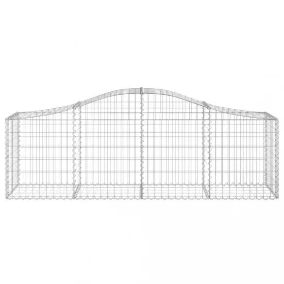 3 db íves horganyzott vas gabion kosár 200x50x60/80 cm
