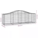 3 db íves horganyzott vas gabion kosár 200x50x60/80 cm