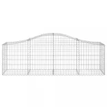 5 db íves horganyzott vas gabion kosár 200x50x60/80 cm
