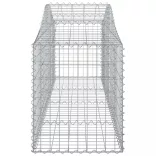 6 db íves horganyzott vas gabion kosár 200x50x60/80 cm