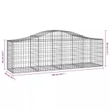7 db íves horganyzott vas gabion kosár 200x50x60/80 cm