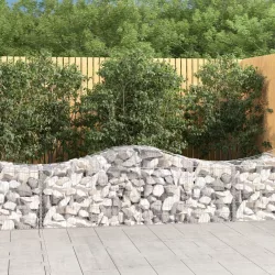 10 db íves horganyzott vas gabion kosár 200x50x60/80 cm