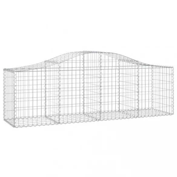 10 db íves horganyzott vas gabion kosár 200x50x60/80 cm