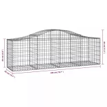 11 db íves horganyzott vas gabion kosár 200x50x60/80 cm