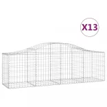 13 db íves horganyzott vas gabion kosár 200x50x60/80 cm