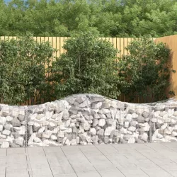 14 db íves horganyzott vas gabion kosár 200x50x60/80 cm