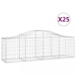 25 db íves horganyzott vas gabion kosár 200x50x60/80 cm