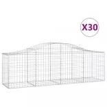 30 db íves horganyzott vas gabion kosár 200x50x60/80 cm