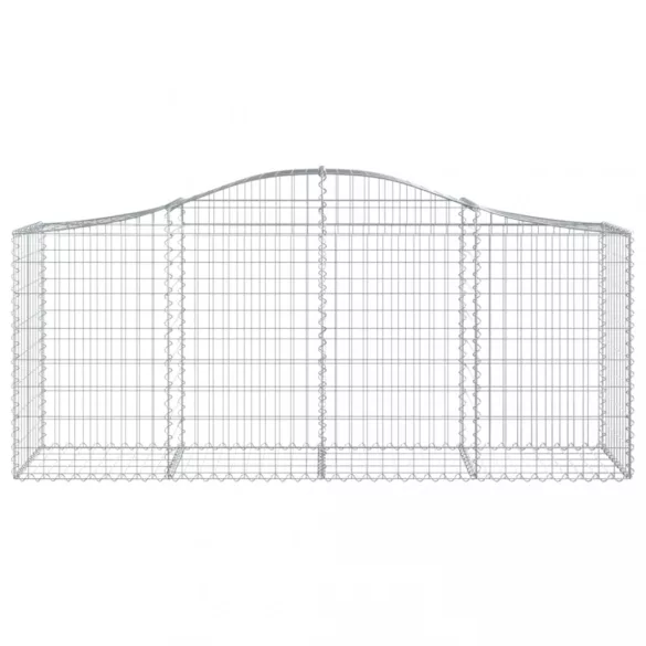 2 db íves horganyzott vas gabion kosár 200x50x80/100 cm