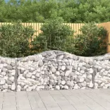5 db íves horganyzott vas gabion kosár 200x50x80/100 cm