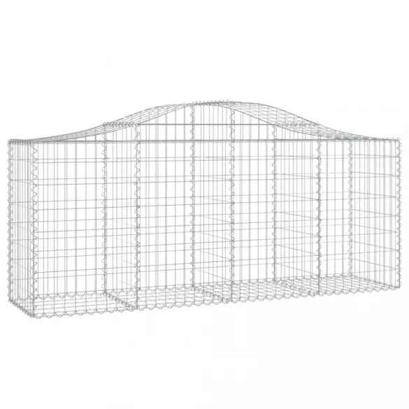 5 db íves horganyzott vas gabion kosár 200x50x80/100 cm