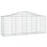 10 db íves horganyzott vas gabion kosár 200x50x80/100 cm