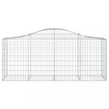 10 db íves horganyzott vas gabion kosár 200x50x80/100 cm
